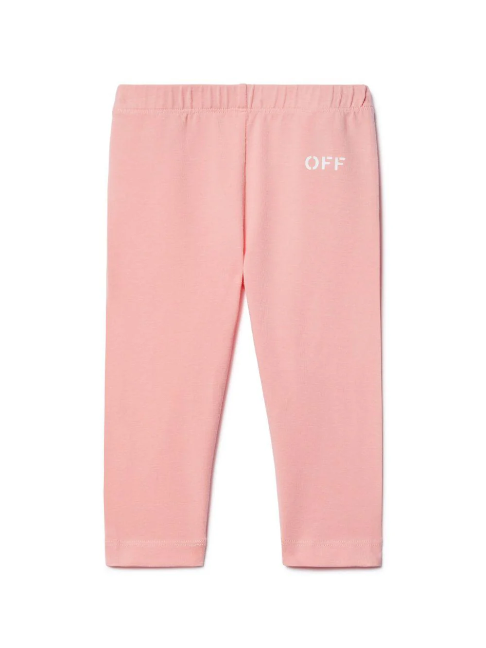 Leggings con stampa per neonata Off-White Kids rosa con design elasticizzato
