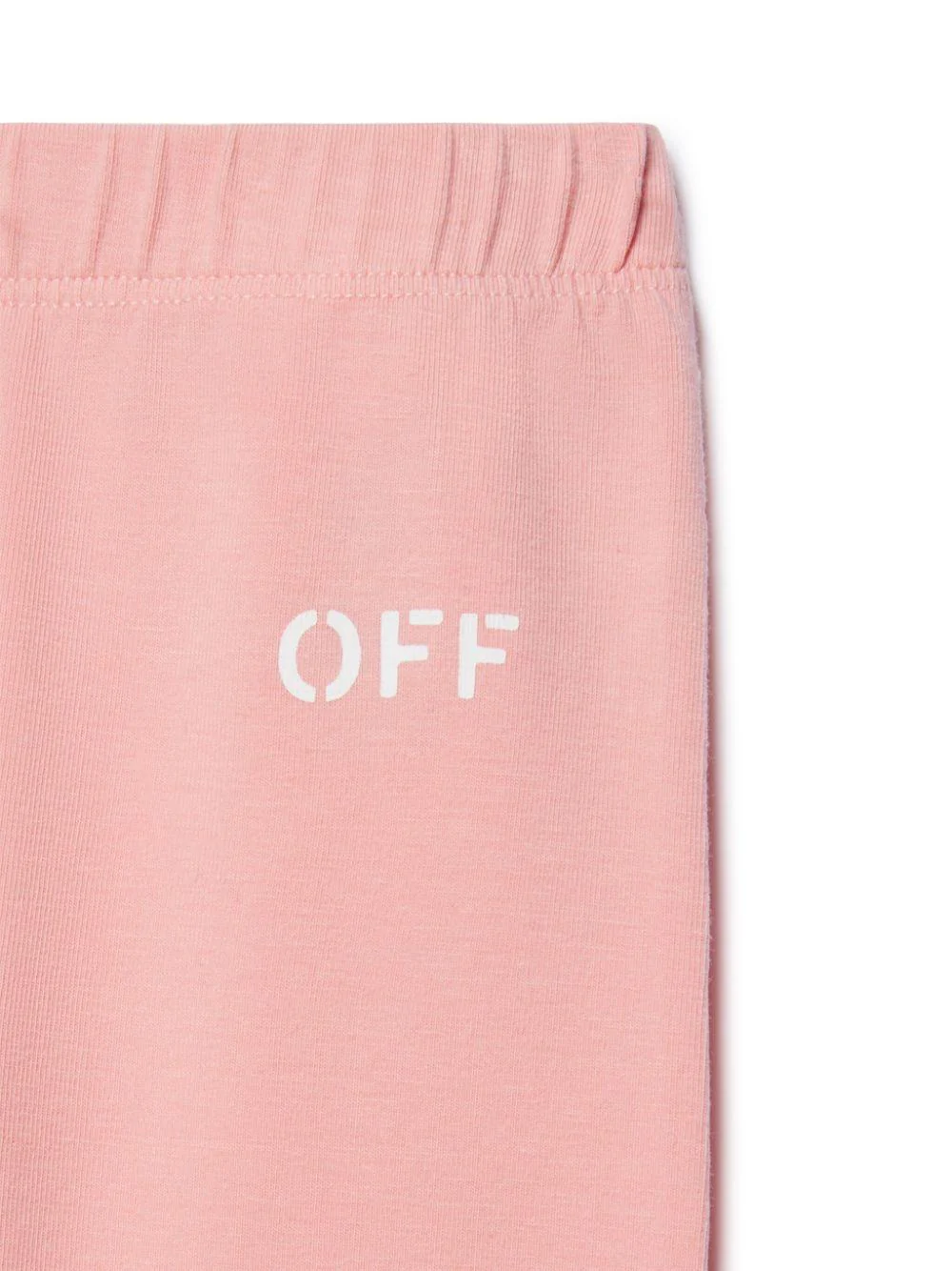 Leggings con stampa per neonata Off-White Kids rosa con design elasticizzato - Image 3