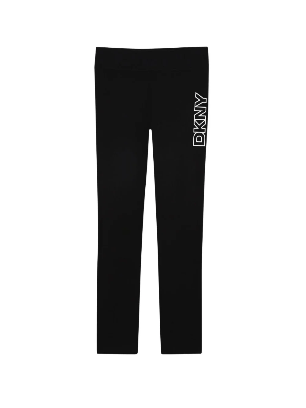 Leggings per bambina Dkny Kids neri con stampa logo