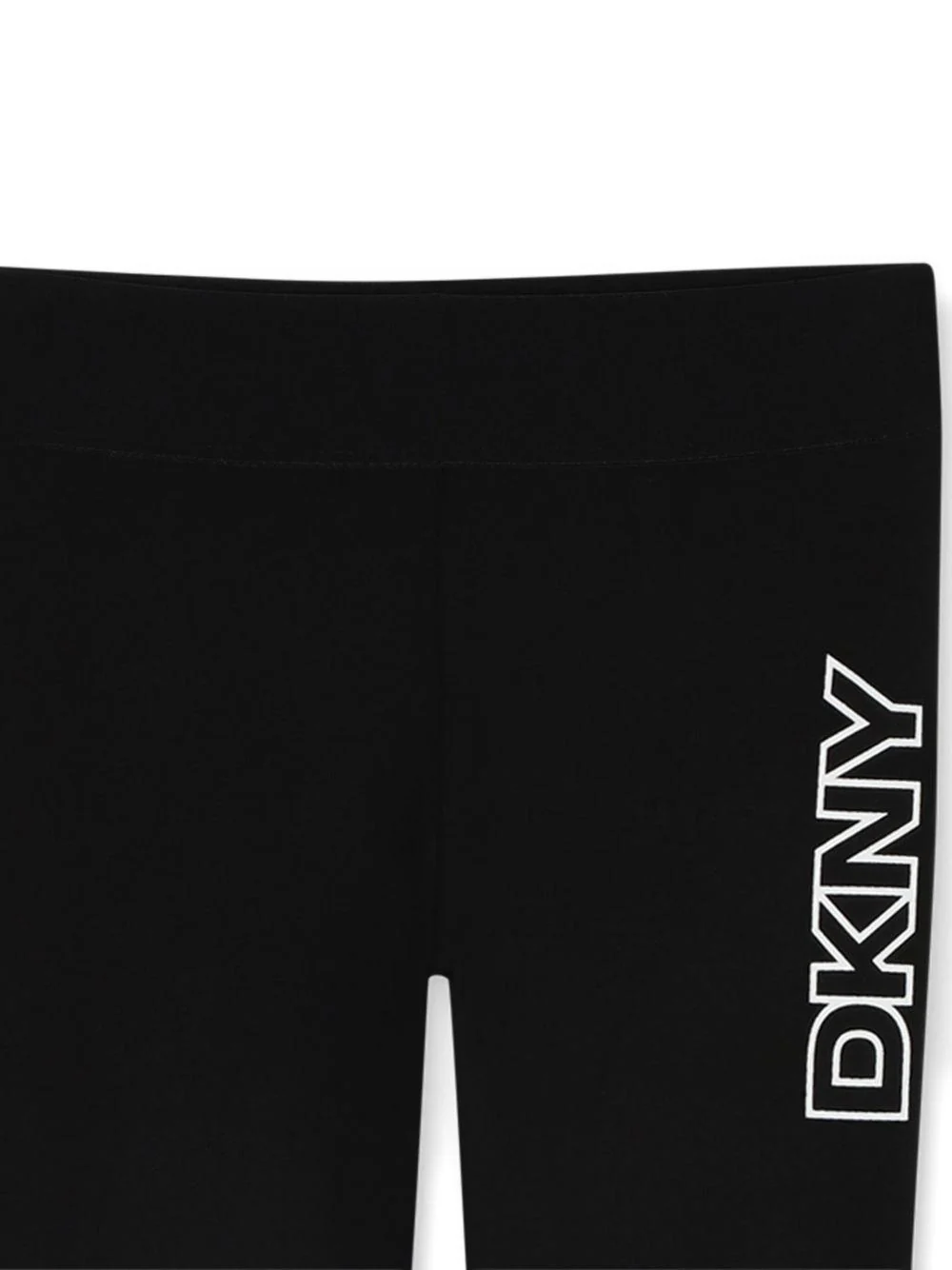 Leggings per bambina Dkny Kids neri con stampa logo - Image 3