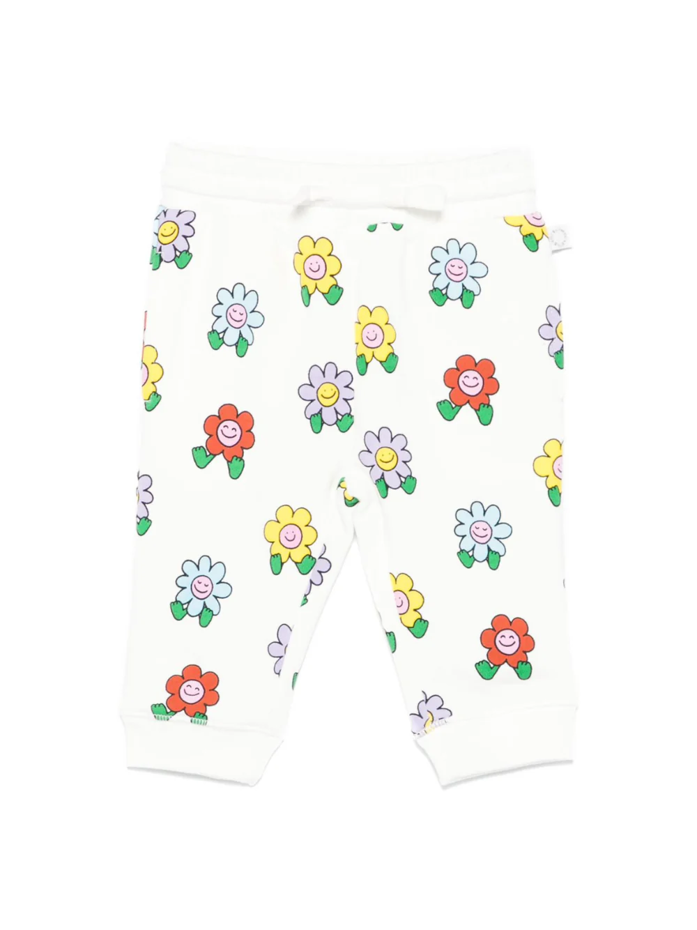 Leggings per neonata Stella McCartney Kids bianco a fiori