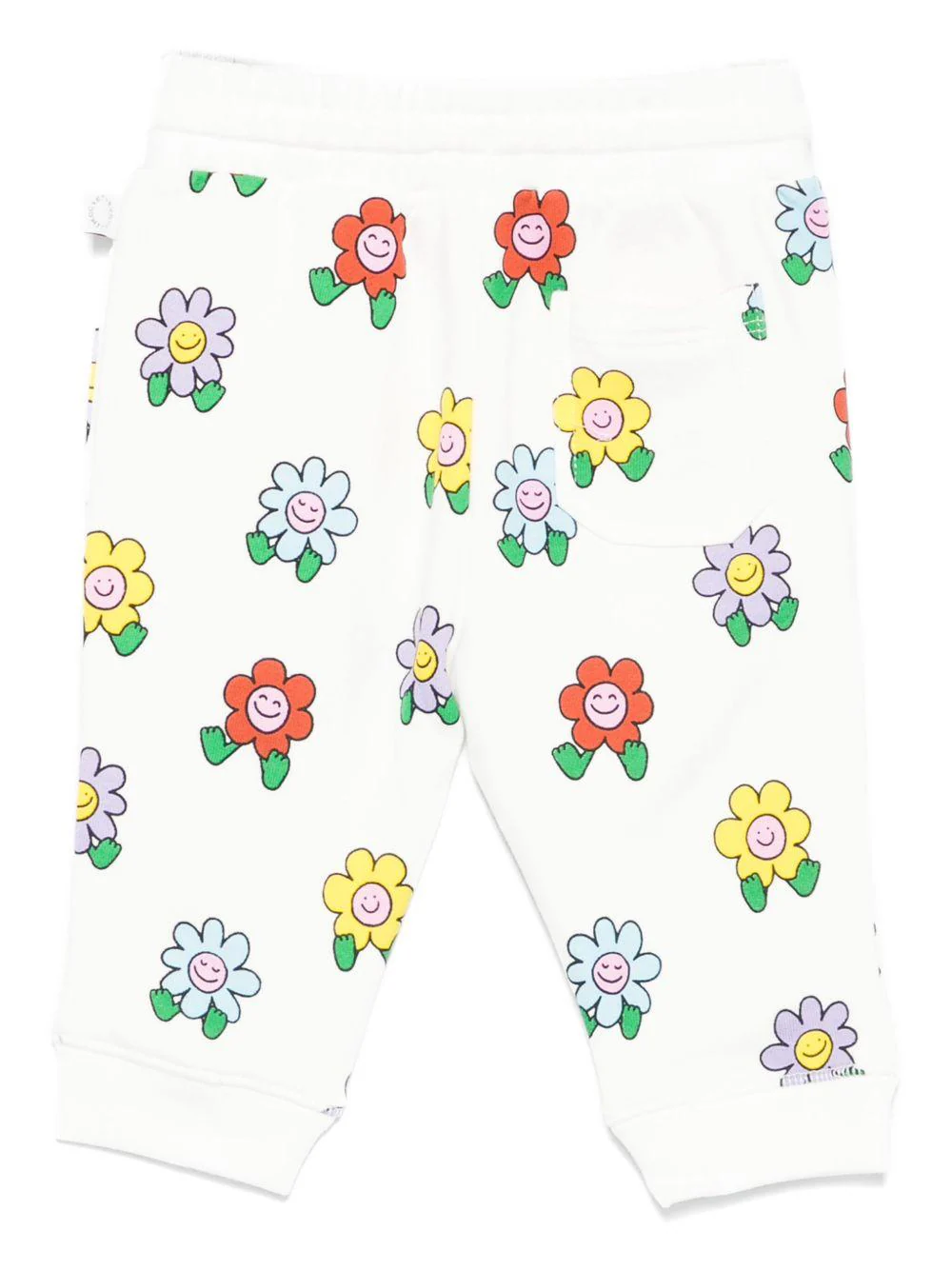 Leggings per neonata Stella McCartney Kids bianco a fiori - Image 3