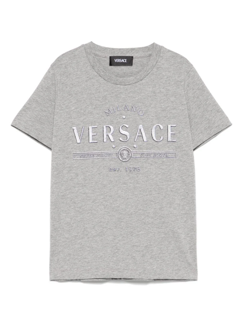 Maglietta con logo Versace per bambino Versace Kids grigio con girocollo