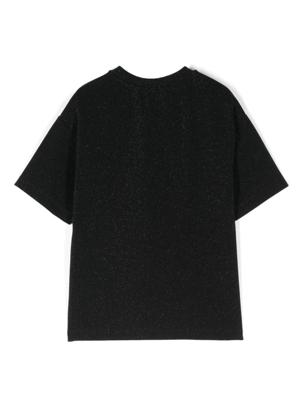 Maglietta glitterata per bambina Balmain Kids nero con scollo rotondo - Image 2