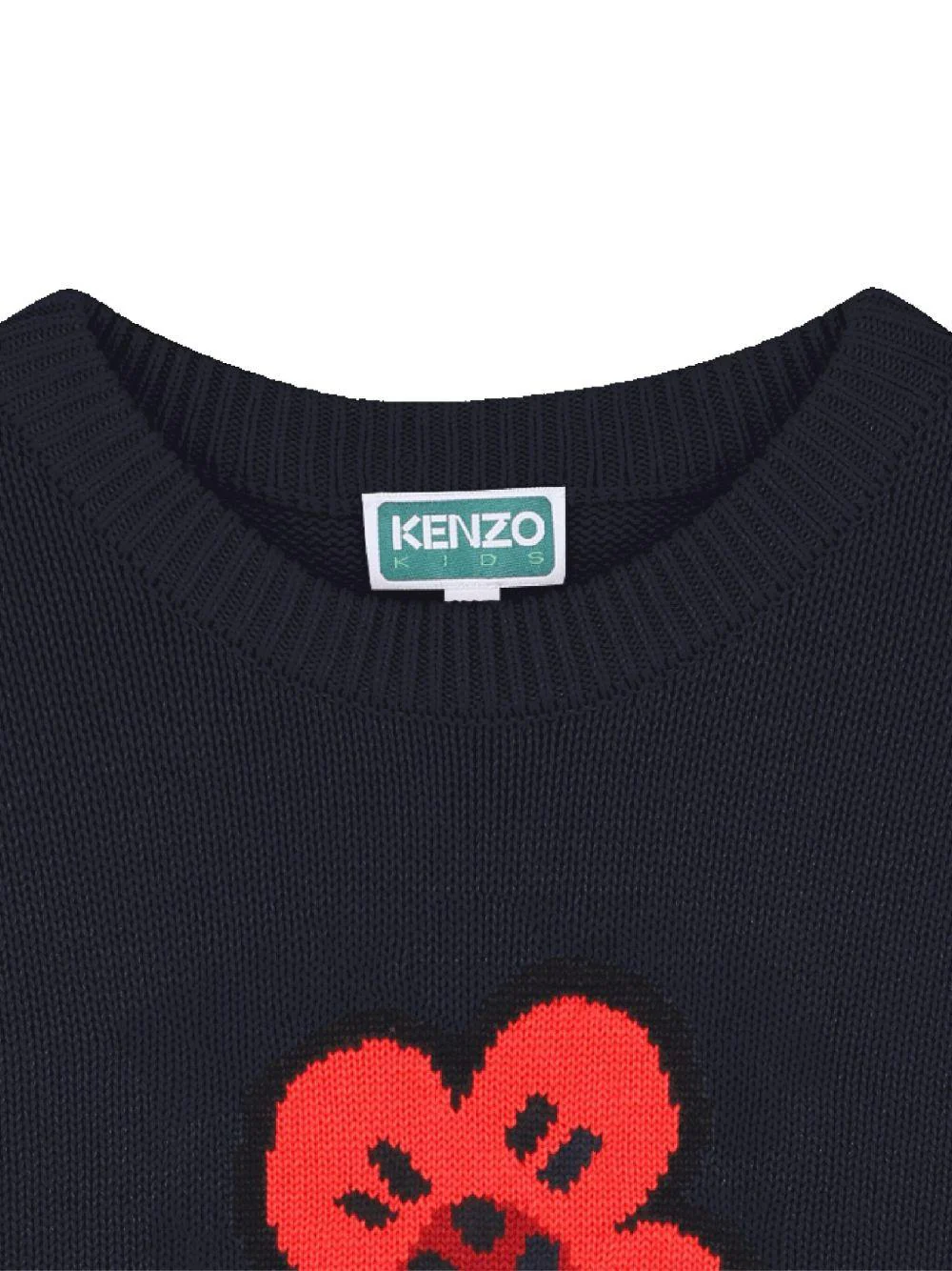 Maglione per bambina Kenzo Kids blu con Boke Flower jacquard - Image 3