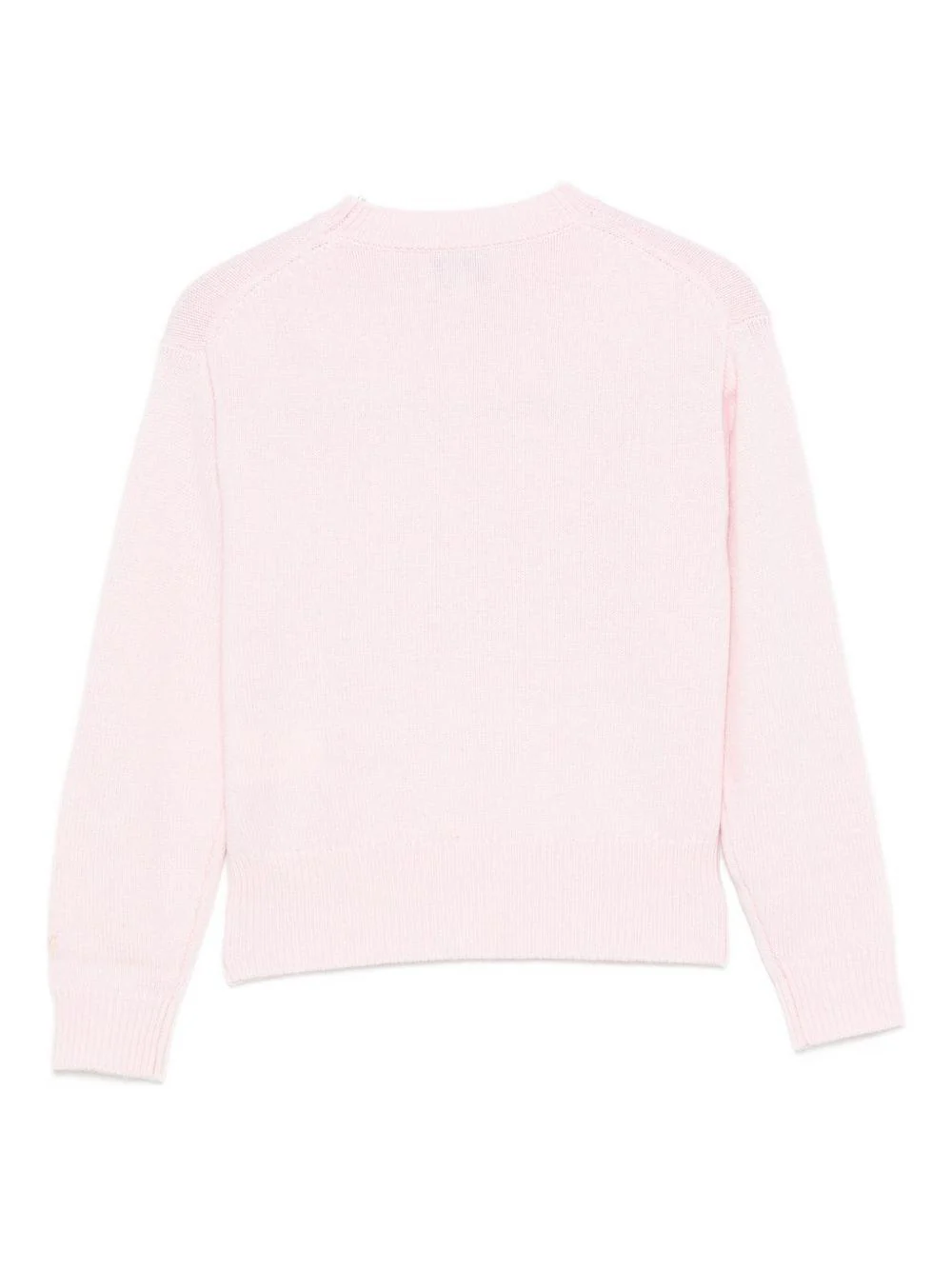 Maglione per bambina MC2 Saint Barth Kids rosa con scritta ricamata "Sono alla Frutta" - Image 3