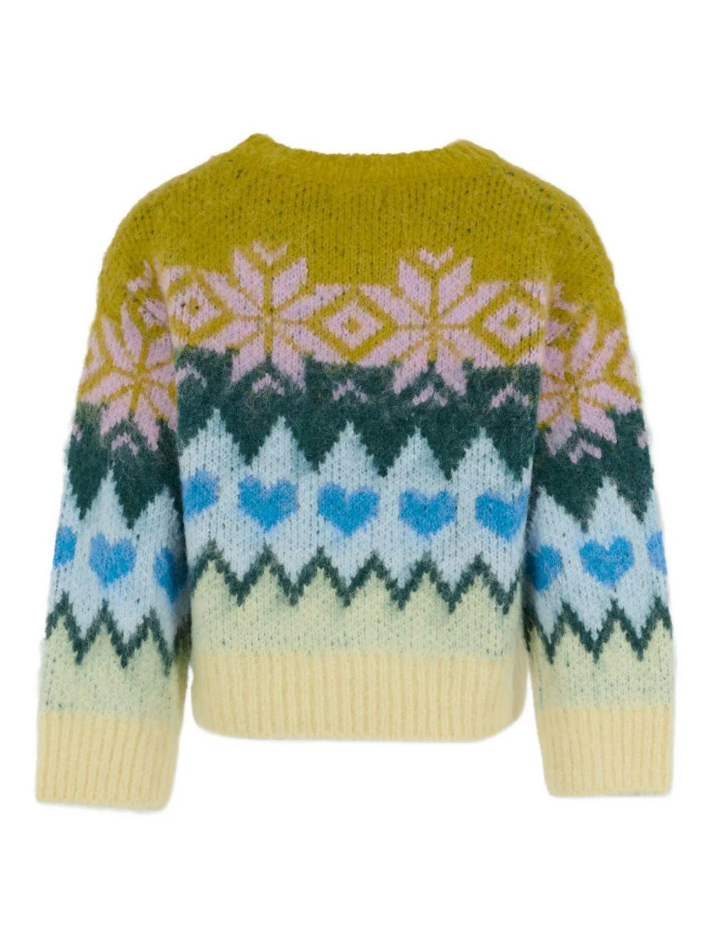 Maglione per bambina Molo multicolore con motivo a fiocco di neve e cuore - Image 3