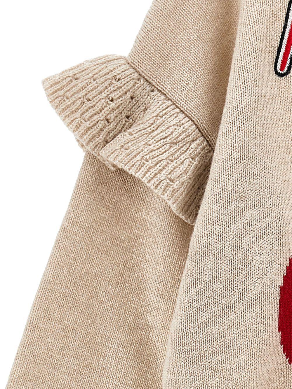 Maglione per bambina Philosophy Di Lorenzo Serafini Kids beige con ruches - Image 4