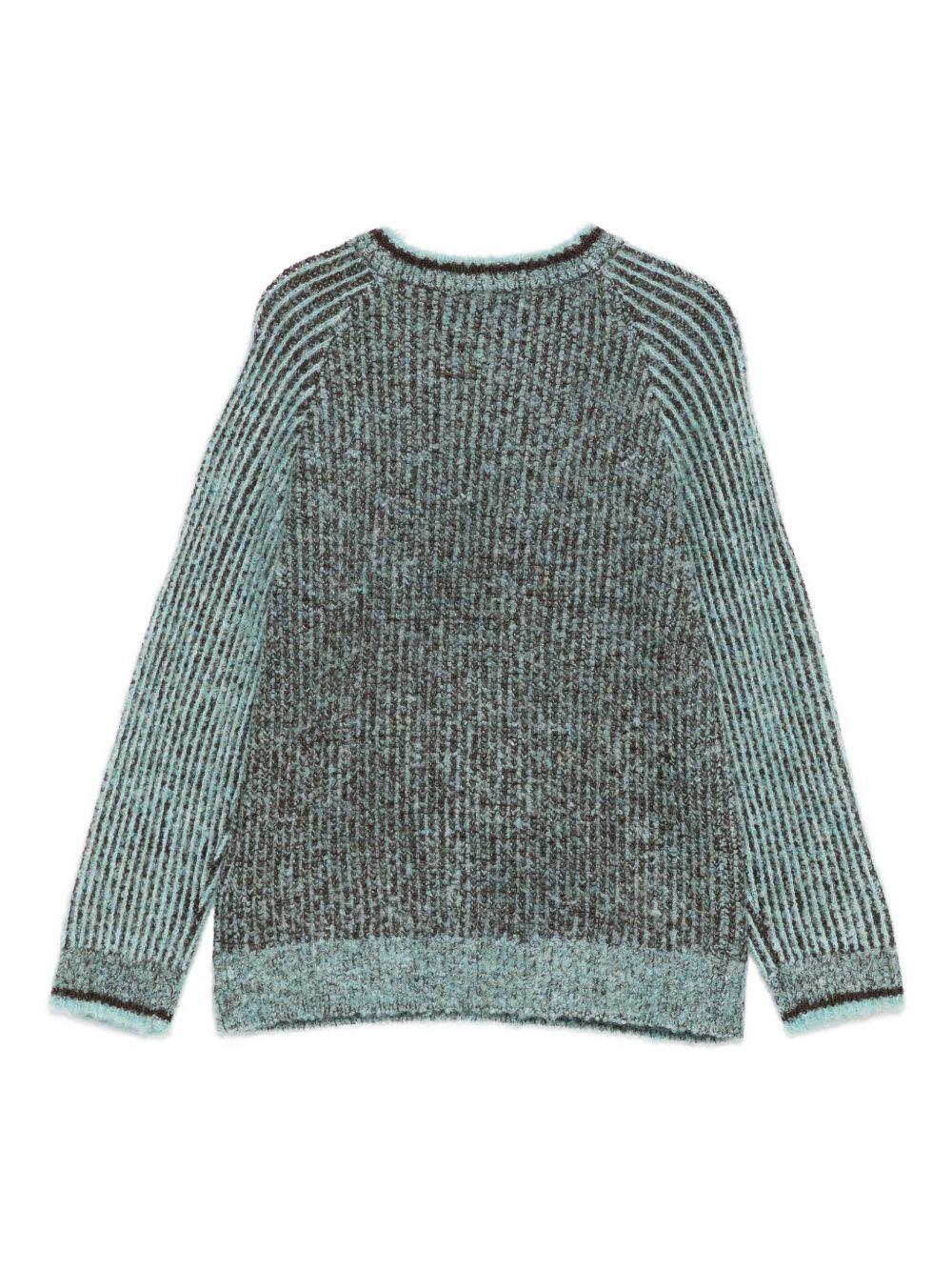 Maglione per bambina Scotch & Soda Kids verde con toppa con logo - Image 2