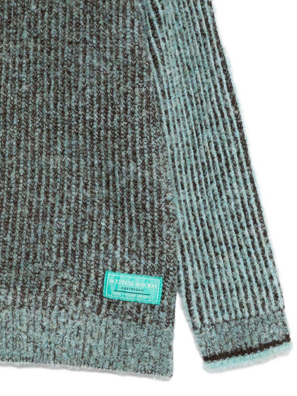Maglione per bambina Scotch & Soda Kids verde con toppa con logo - Image 3