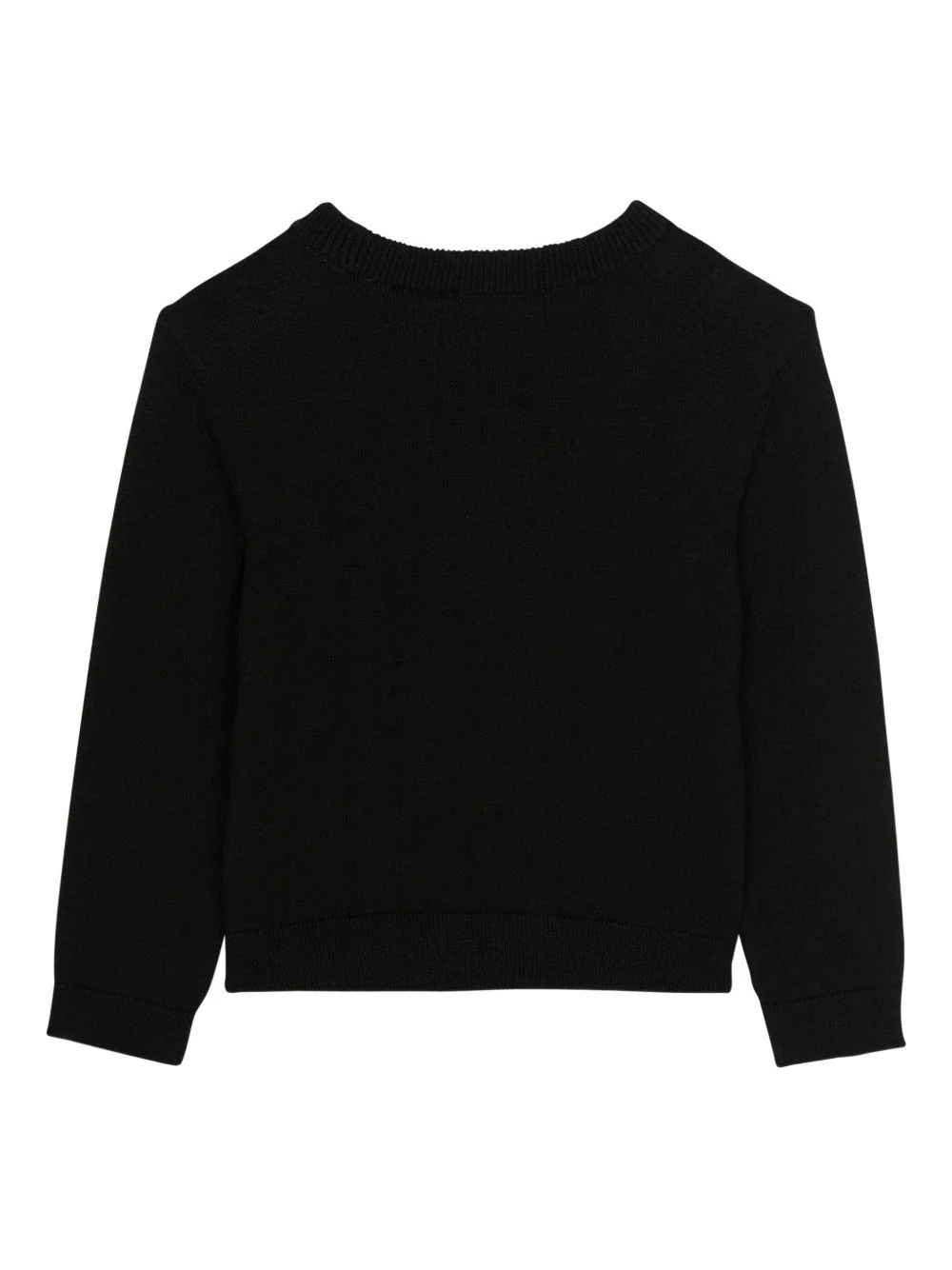 Maglione per bambino Balmain Kids nero con logo a intarsio e girocollo - Image 3