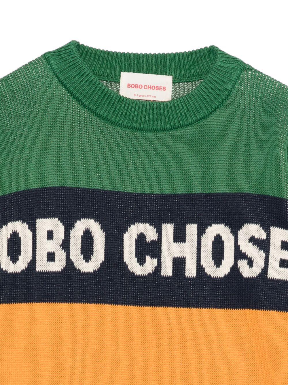 Maglione per bambino Bobo Choses multicolore con logo sul davanti - Image 2