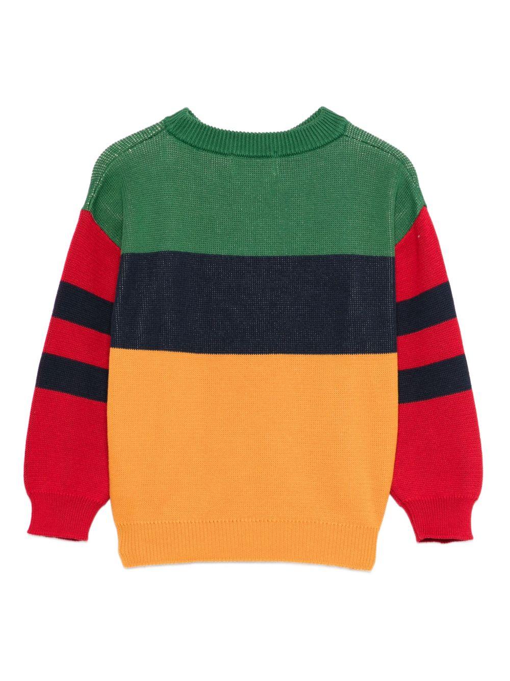 Maglione per bambino Bobo Choses multicolore con logo sul davanti - Image 3