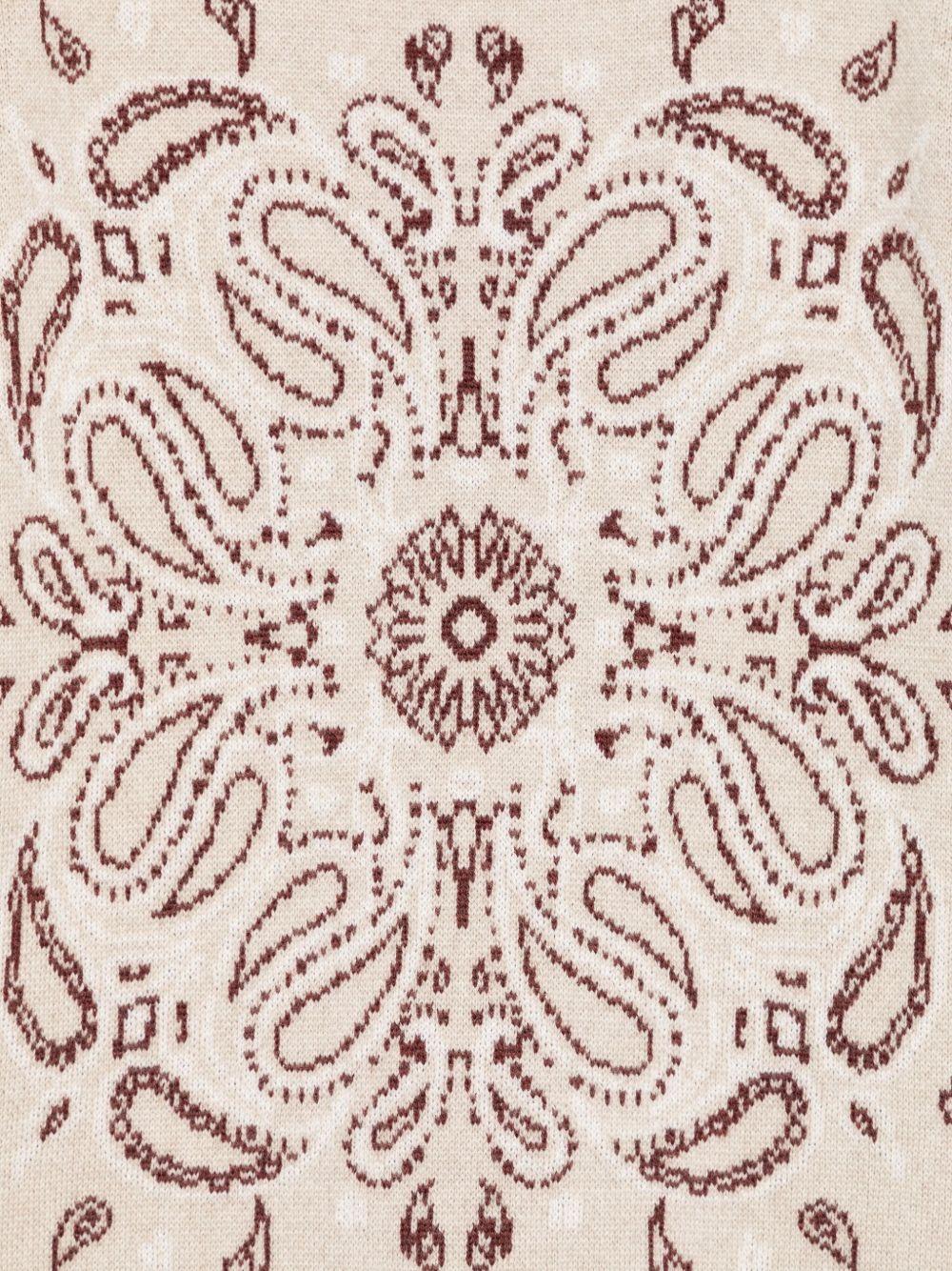 Maglione per bambino Eleventy Kids beige con motivo Paisley - Image 2