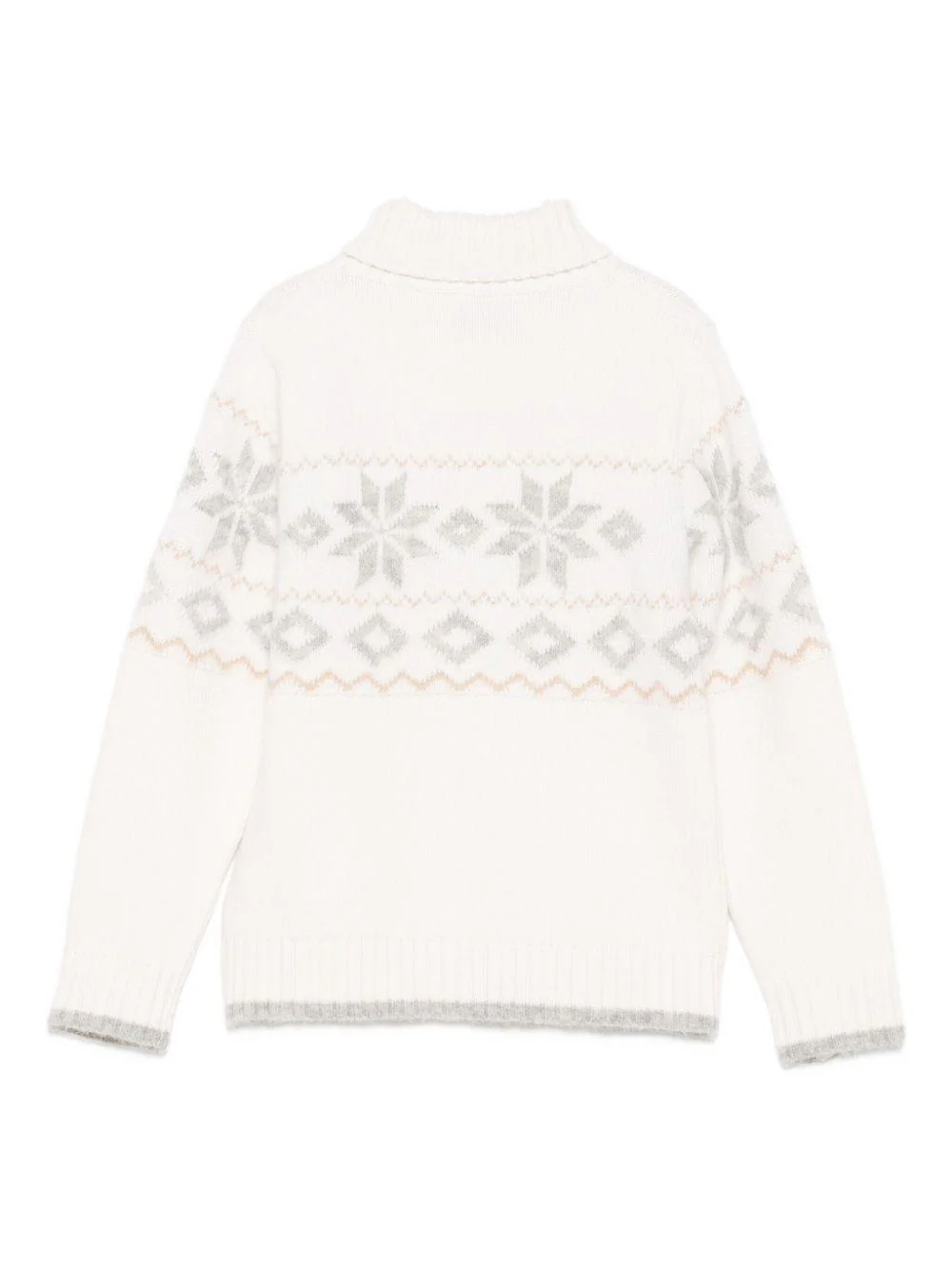 Maglione per bambino Eleventy Kids bianco con fiocco di neve - Image 2