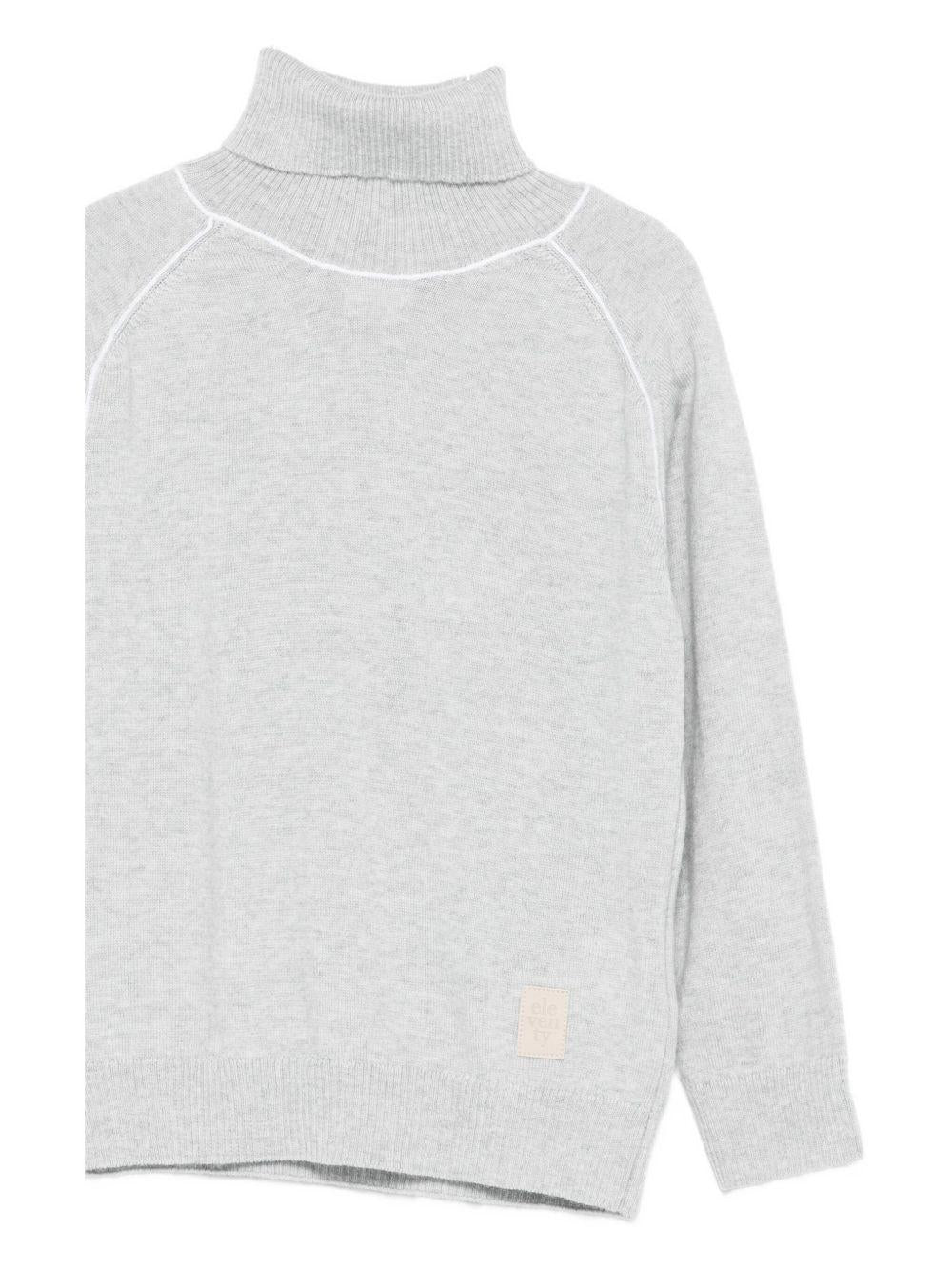 Maglione per bambino Eleventy Kids grigio con maniche raglan - Image 2