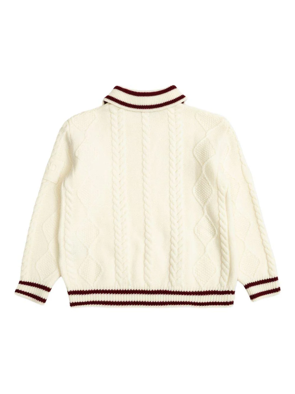 Maglione per bambino Fendi Kids bianco in maglia a trecce - Image 3