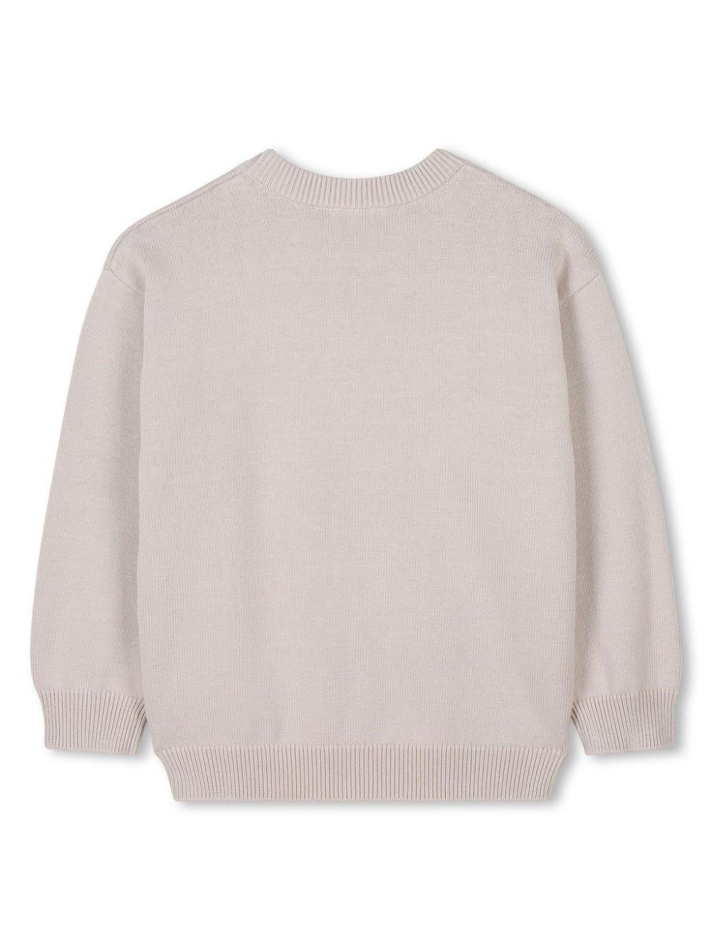 Maglione per bambino Givenchy Kids beige traforato con motivo 4G - Image 2