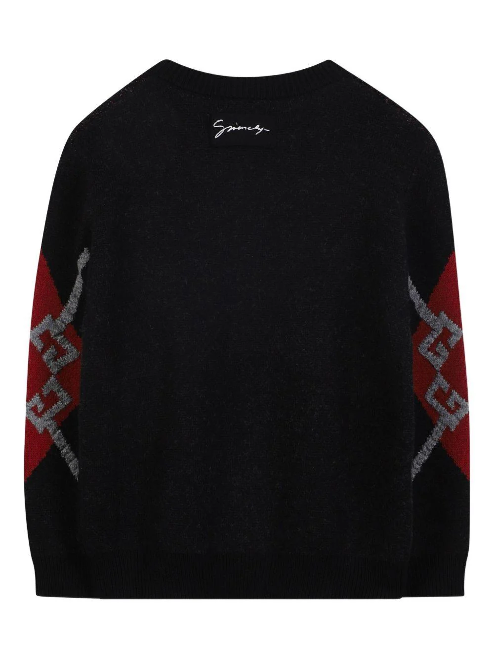 Maglione per bambino Givenchy Kids nero con motivo a rombi - Image 2