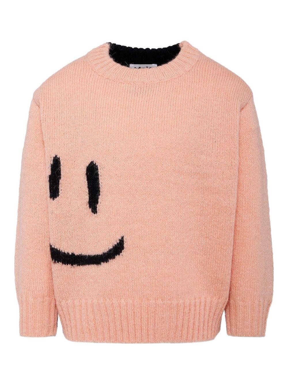 Maglione per bambino Molo rosa con effetto jacquard