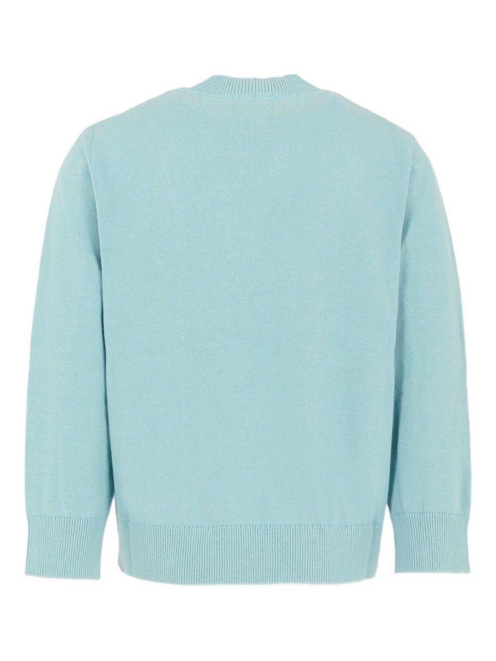Maglione per bambino Stella McCartney Kids azzurro con motivo scoiattolo - Image 2