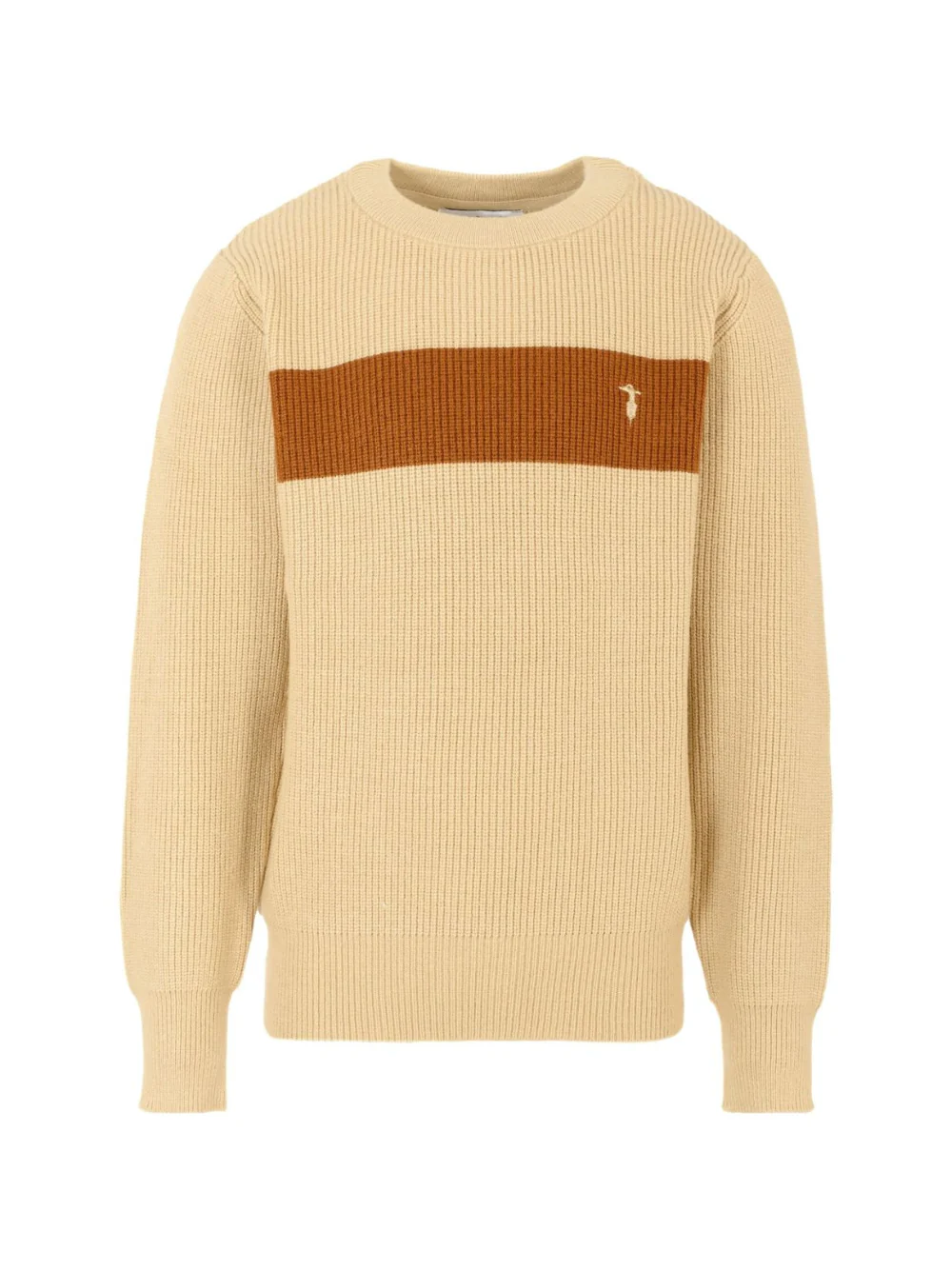 Maglione per bambino Trussardi Junior beige con decorazione sul davanti