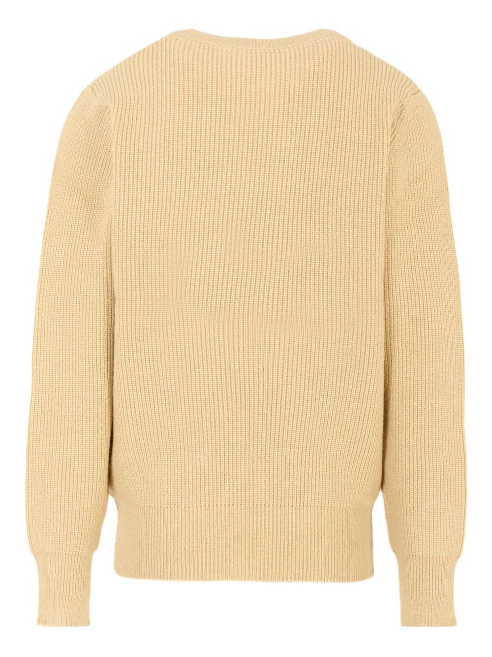 Maglione per bambino Trussardi Junior beige con decorazione sul davanti - Image 2