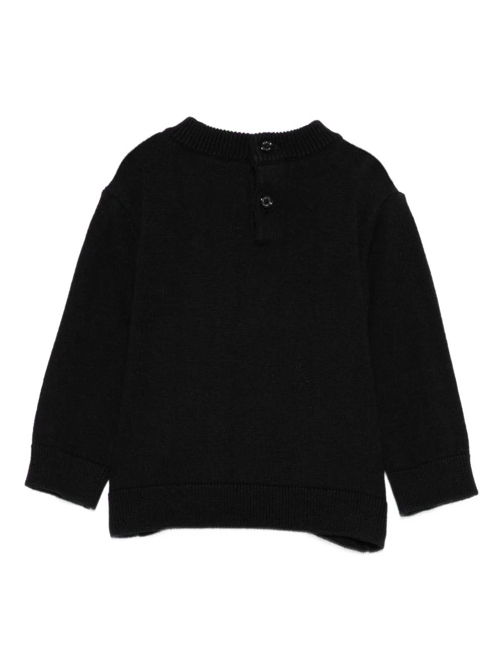 Maglione per neonato Balmain Kids nero con ricamo con logo - Image 2