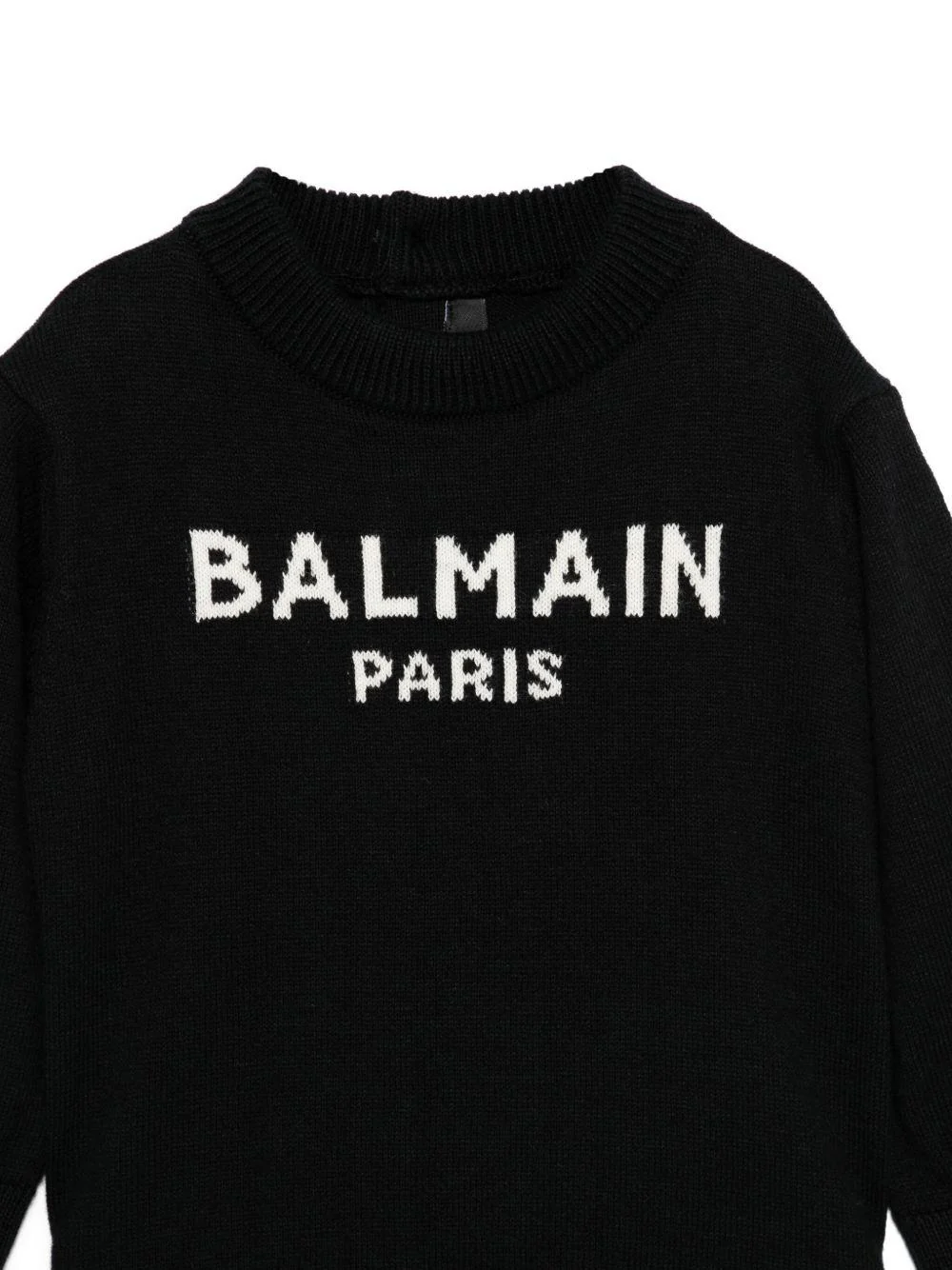 Maglione per neonato Balmain Kids nero con ricamo con logo - Image 3
