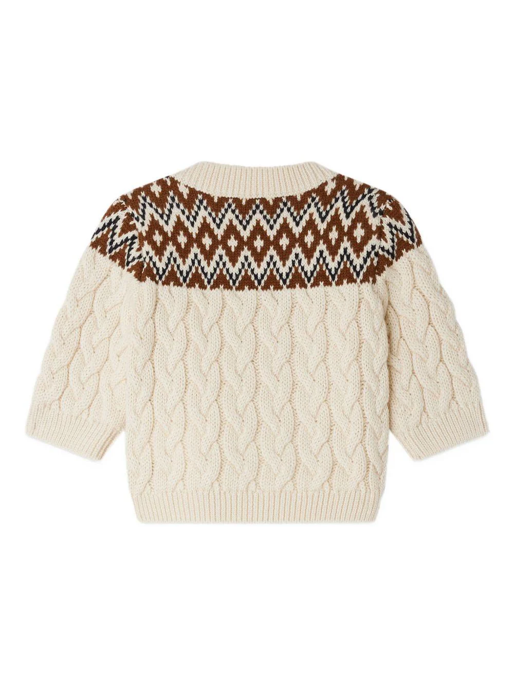Maglione per neonato Bonpoint bianco a fantasia - Image 2
