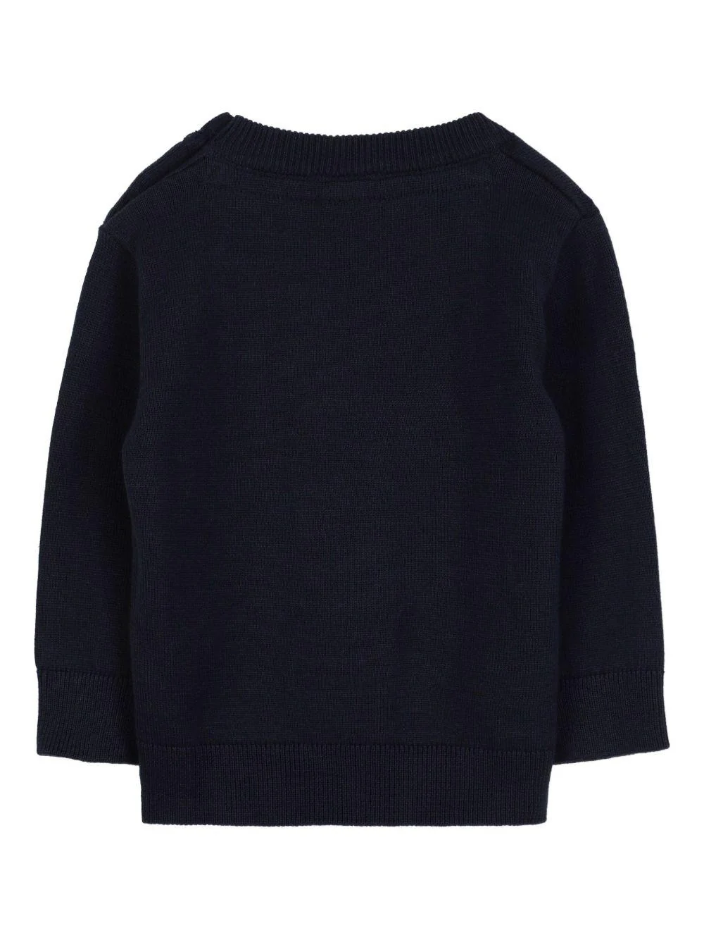 Maglione per neonato BOSS Kidswear blu girocollo con logo ricamato - Image 2