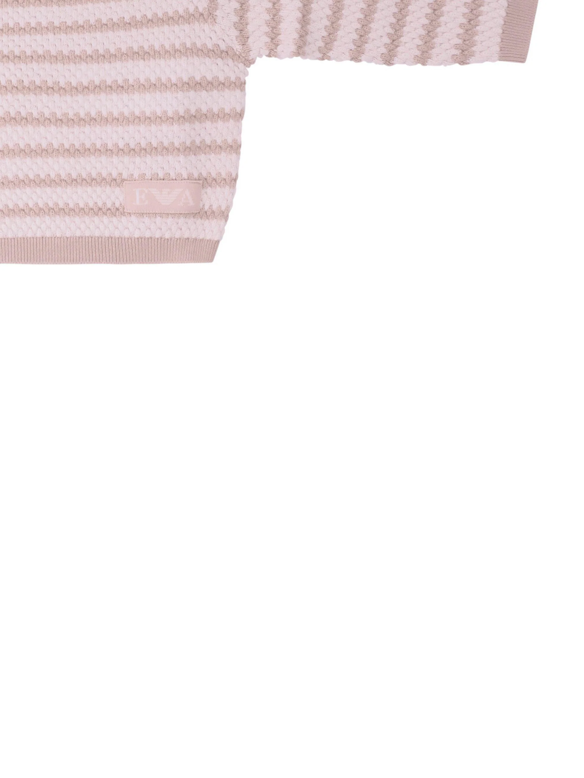 Maglione per neonato Emporio Armani Kids beige con motivo a righe - Image 3