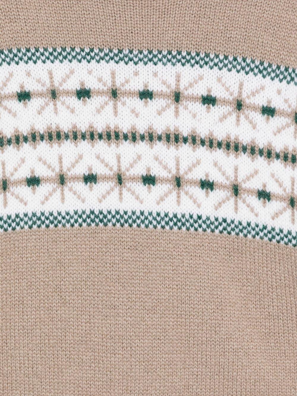 Maglione per neonato Mariella Ferrari beige con decorazione ricamata - Image 3
