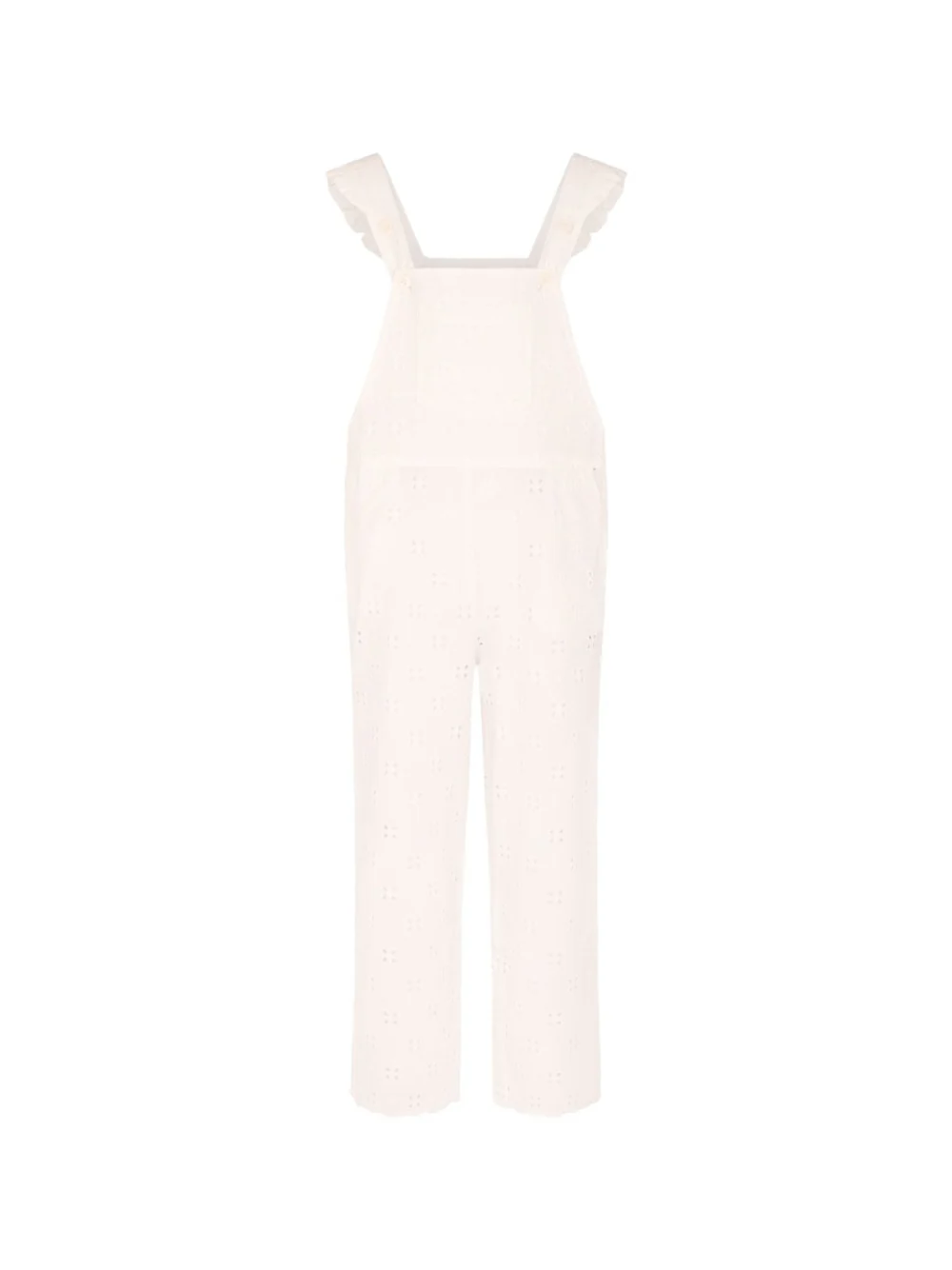 Tuta intera per bambina MC2 Saint Barth Kids bianco a fiori con cut-out