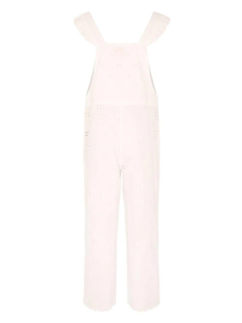 Tuta intera per bambina MC2 Saint Barth Kids bianco a fiori con cut-out - Image 2