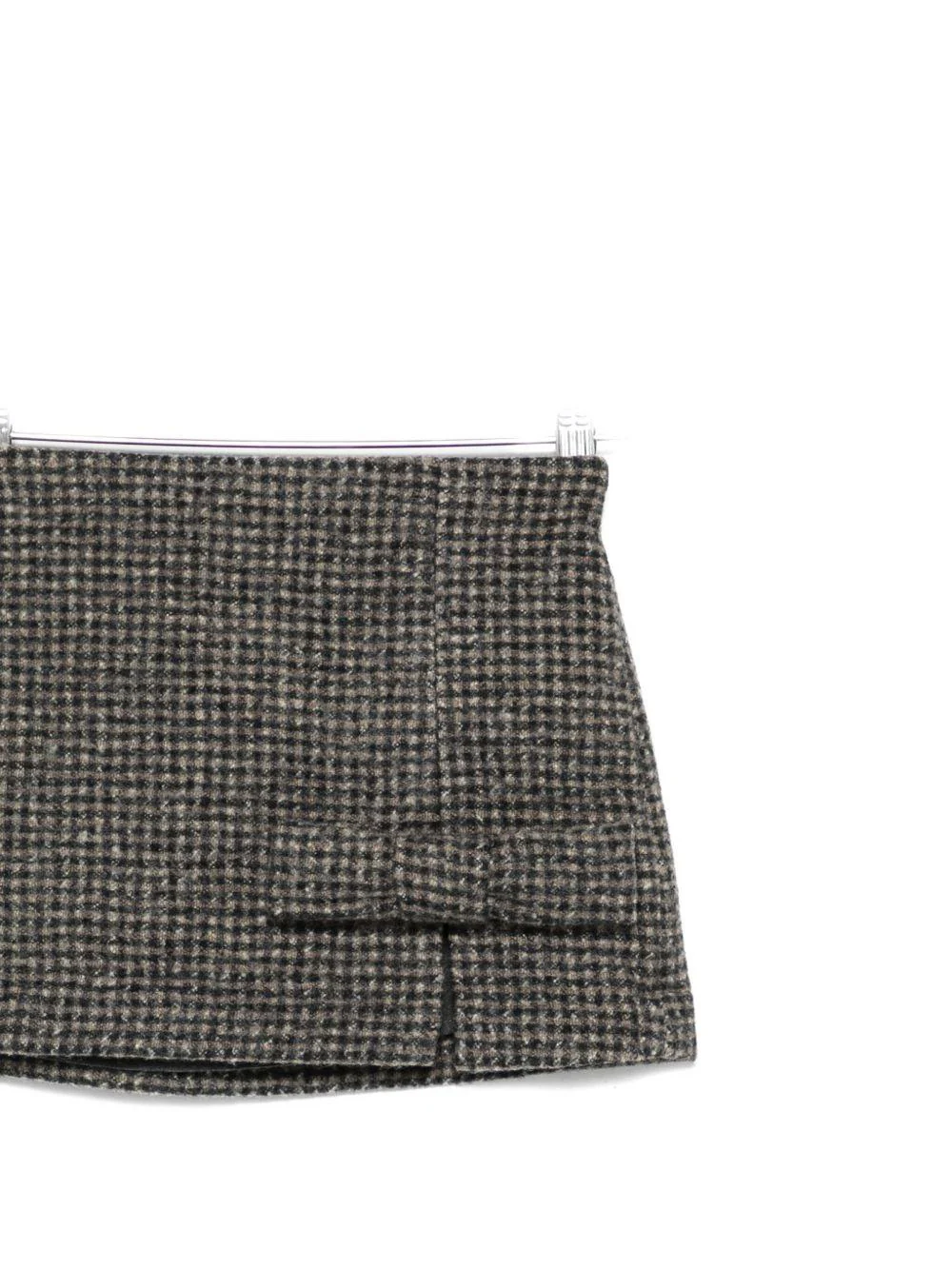 Minigonna per bambina Douuod Kids marrone con orlo asimmetrico - Image 3