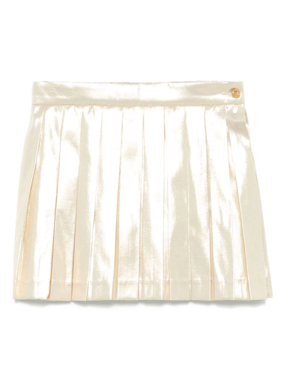 Minigonna per bambina Versace Kids color oro con plissé