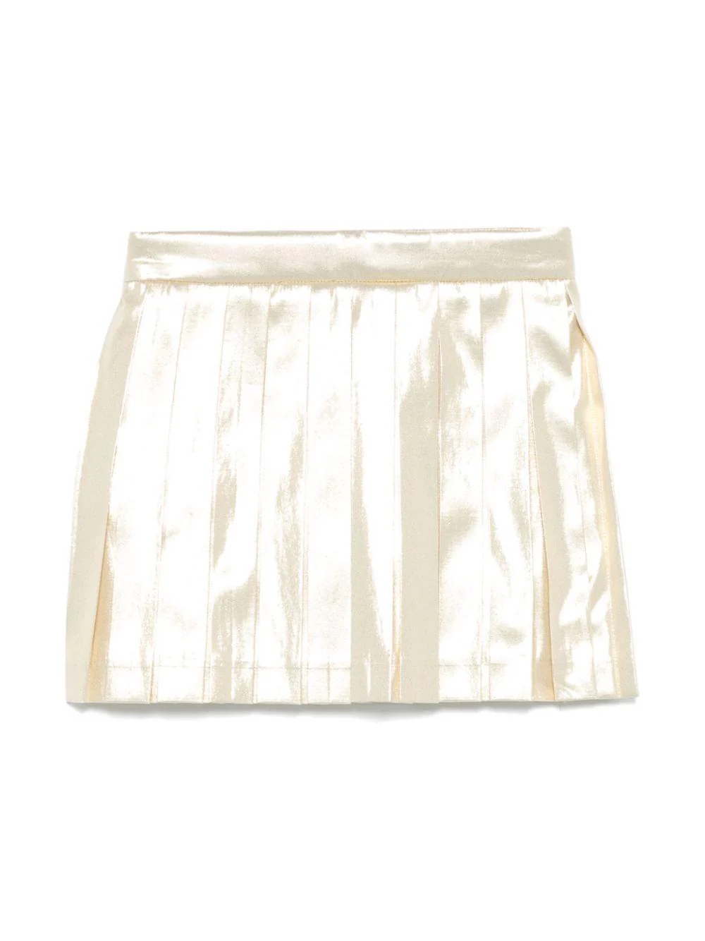 Minigonna per bambina Versace Kids color oro con plissé - Image 3