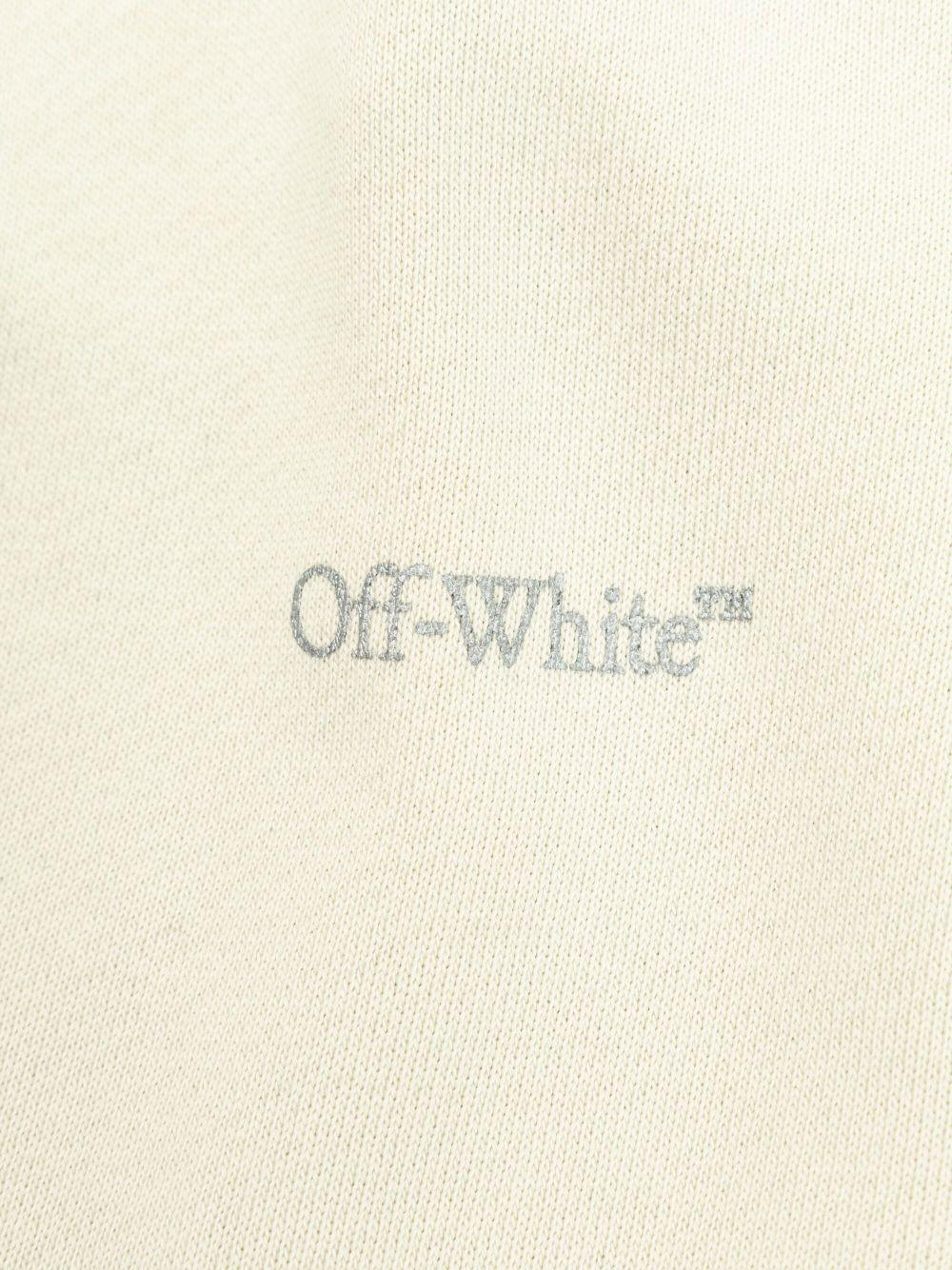 Gonna in cotone per bambina Off-White Kids bianco con spacco posteriore - Image 2