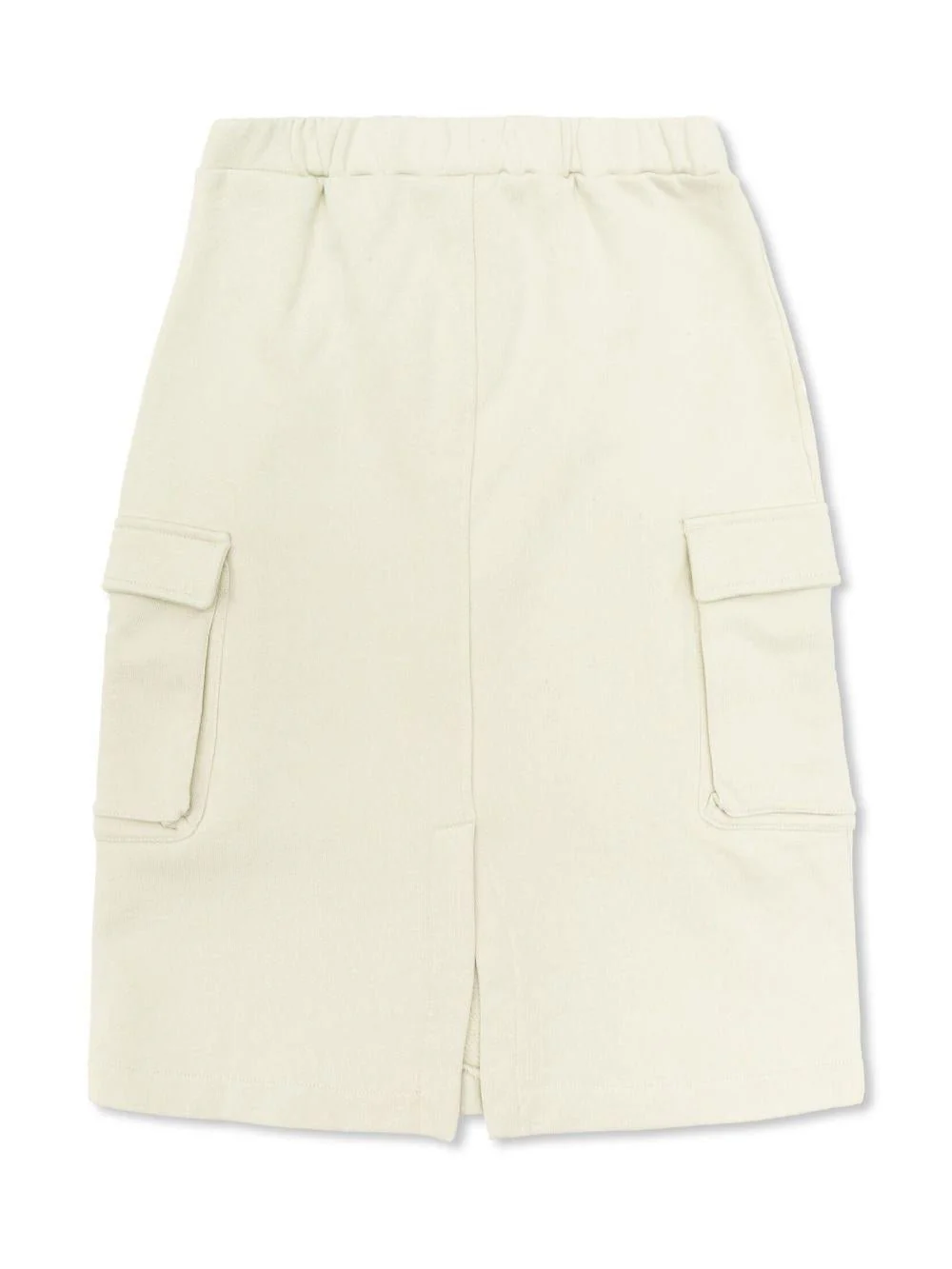 Gonna in cotone per bambina Off-White Kids bianco con spacco posteriore - Image 4