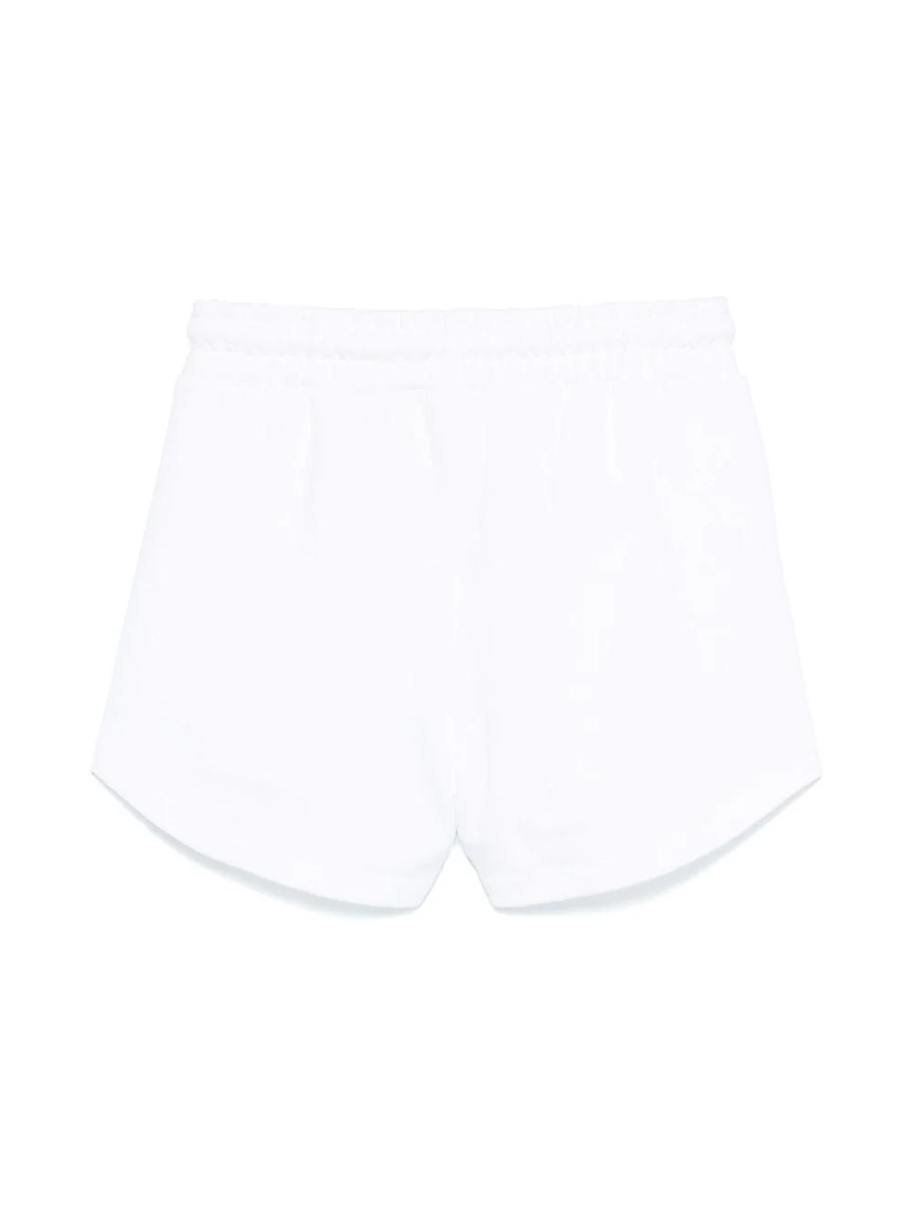 Pantaloncini con stampa logo per bambina MSGM Kids bianco con gamba larga - Image 3