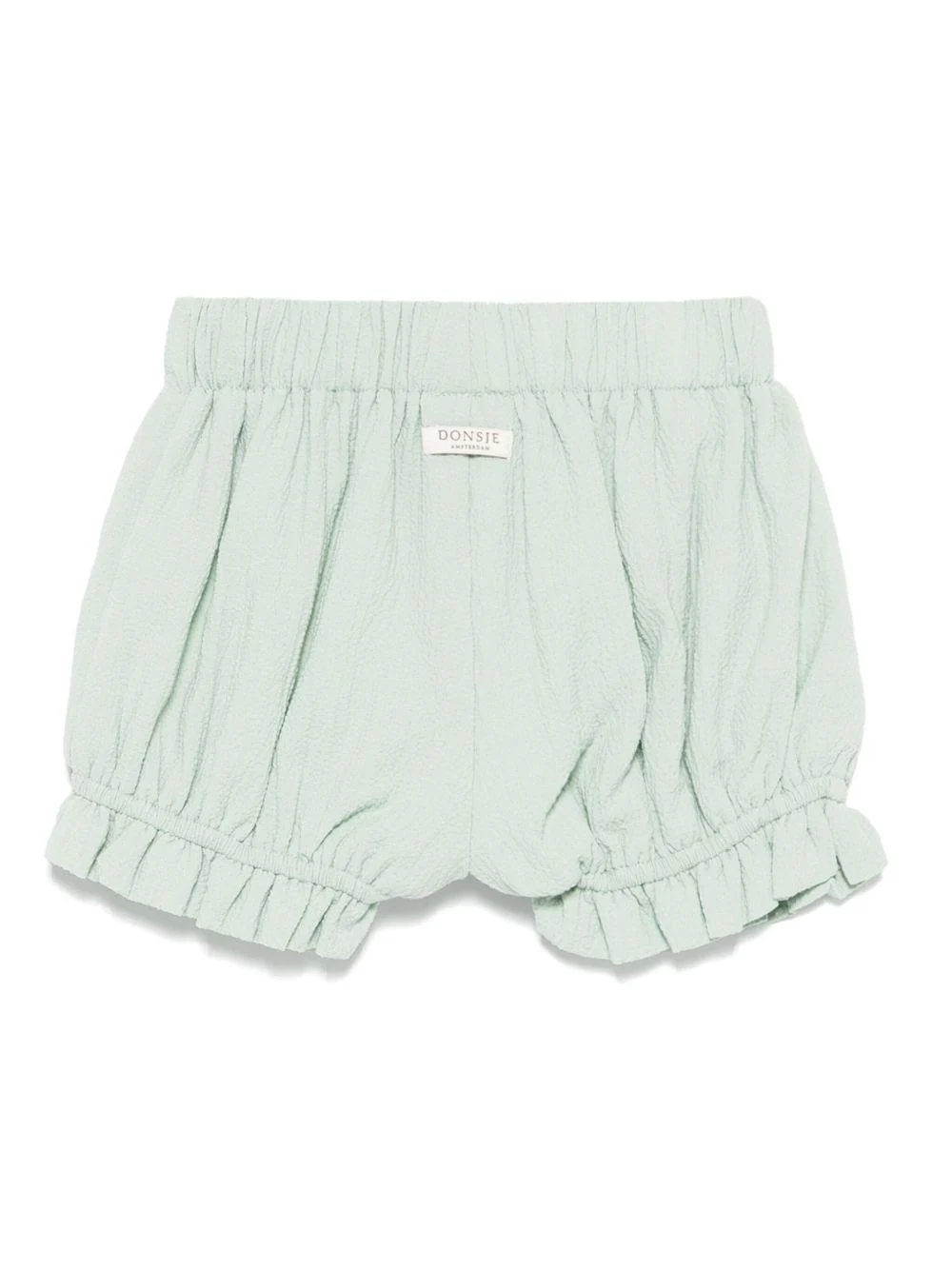 Pantaloncini per neonata Donsje Gwenda verde con orlo con ruches - Image 2