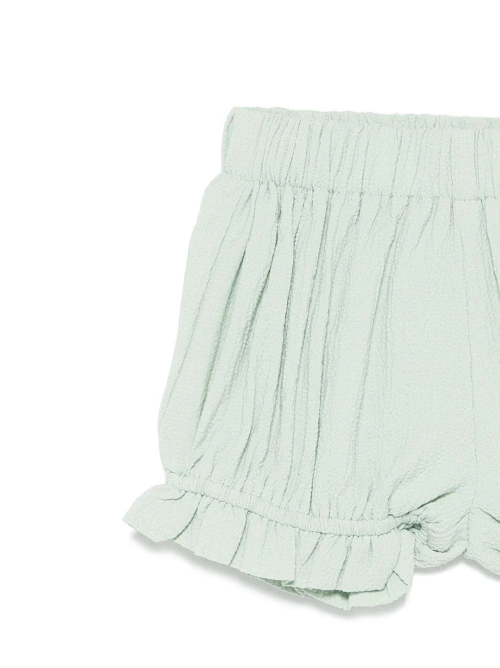 Pantaloncini per neonata Donsje Gwenda verde con orlo con ruches - Image 3