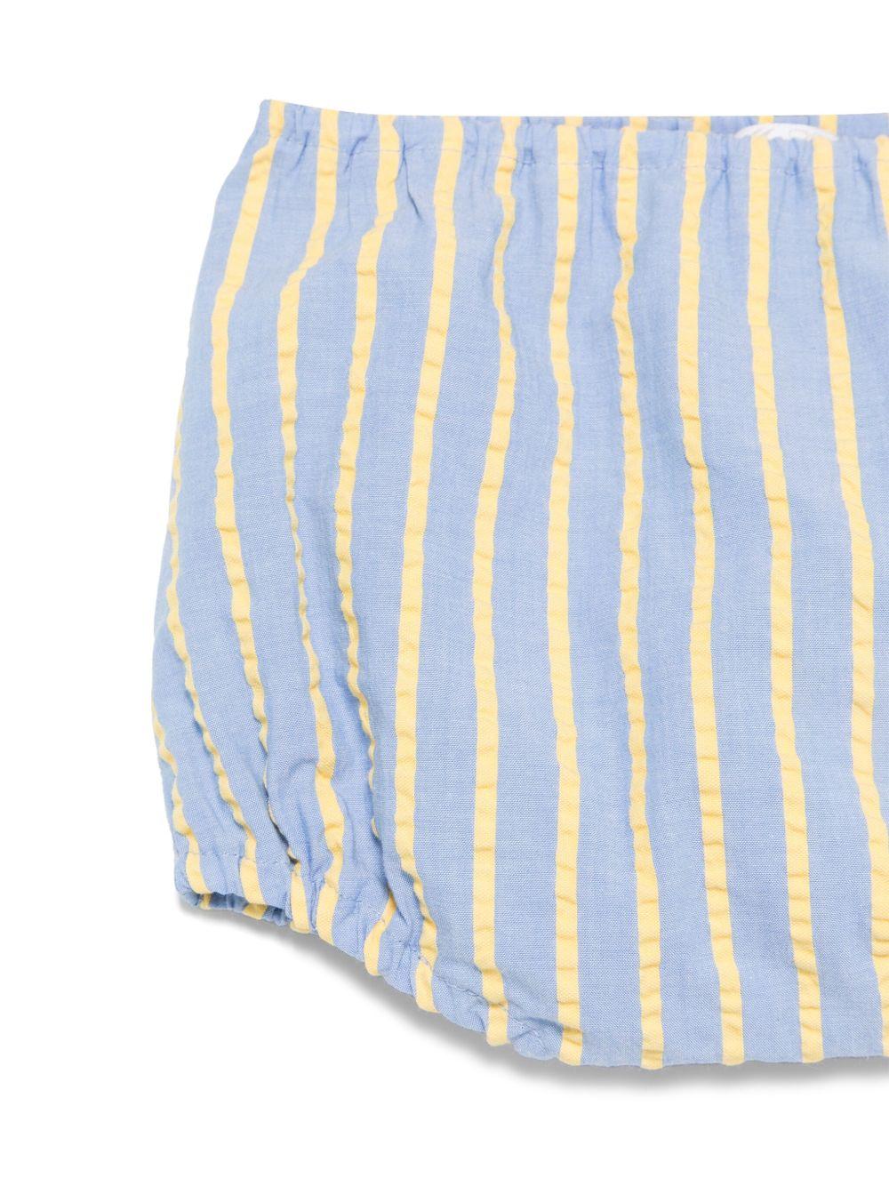 Pantaloncini per neonata Mariella Ferrari azzurro a righe - Image 2