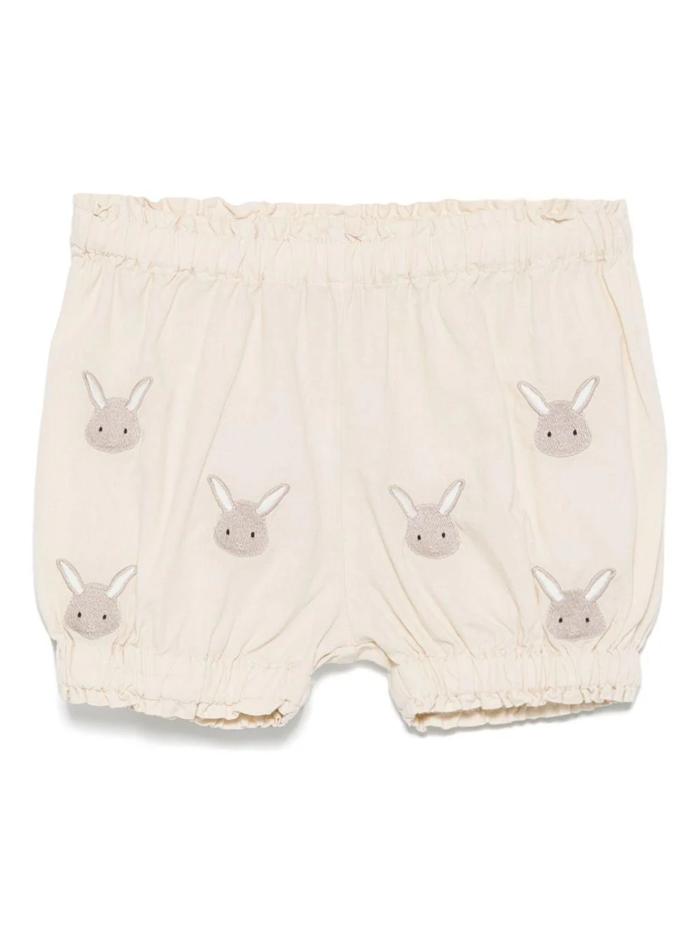 Pantaloncini per neonato Donsje Carson beige con ricamo all-over