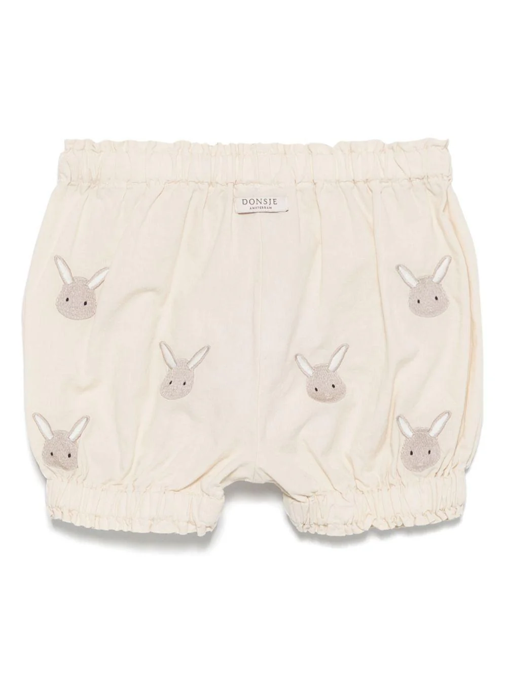 Pantaloncini per neonato Donsje Carson beige con ricamo all-over - Image 2
