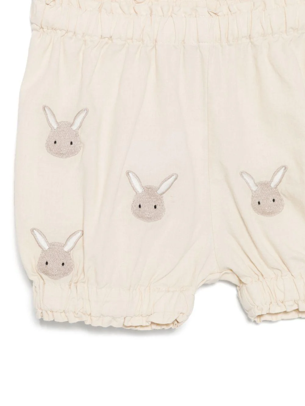 Pantaloncini per neonato Donsje Carson beige con ricamo all-over - Image 3