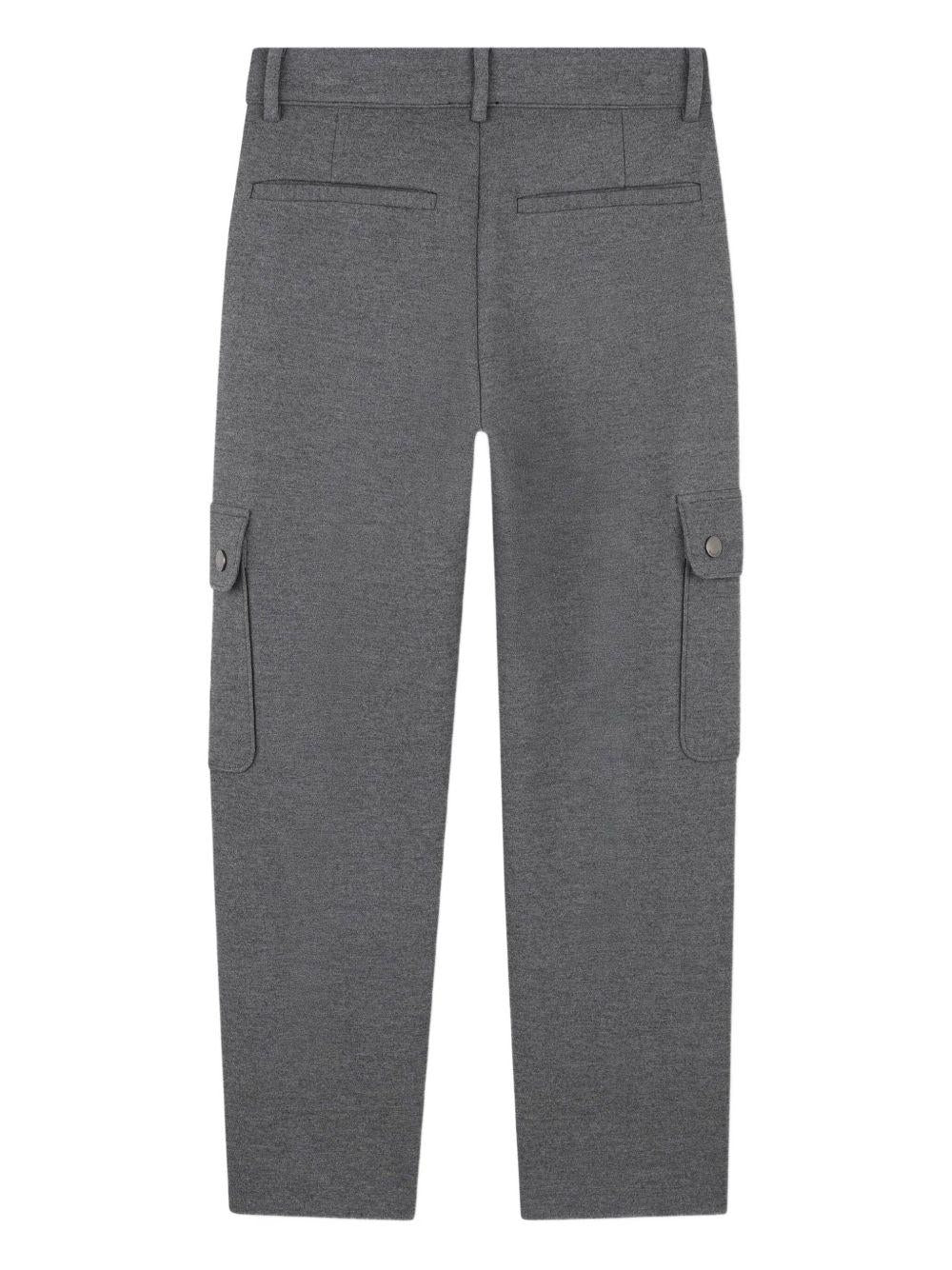 Pantaloni cargo per bambino Givenchy Kids grigi con effetto mélange - Image 2