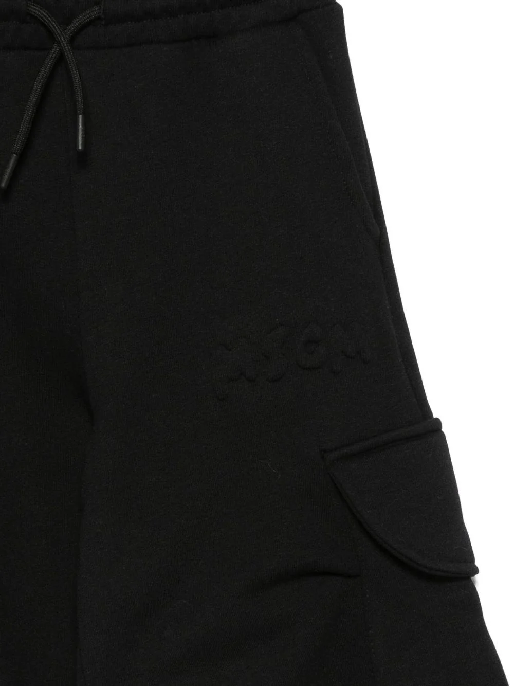 Pantaloni cargo per bambino MSGM Kids neri con coulisse - Image 2
