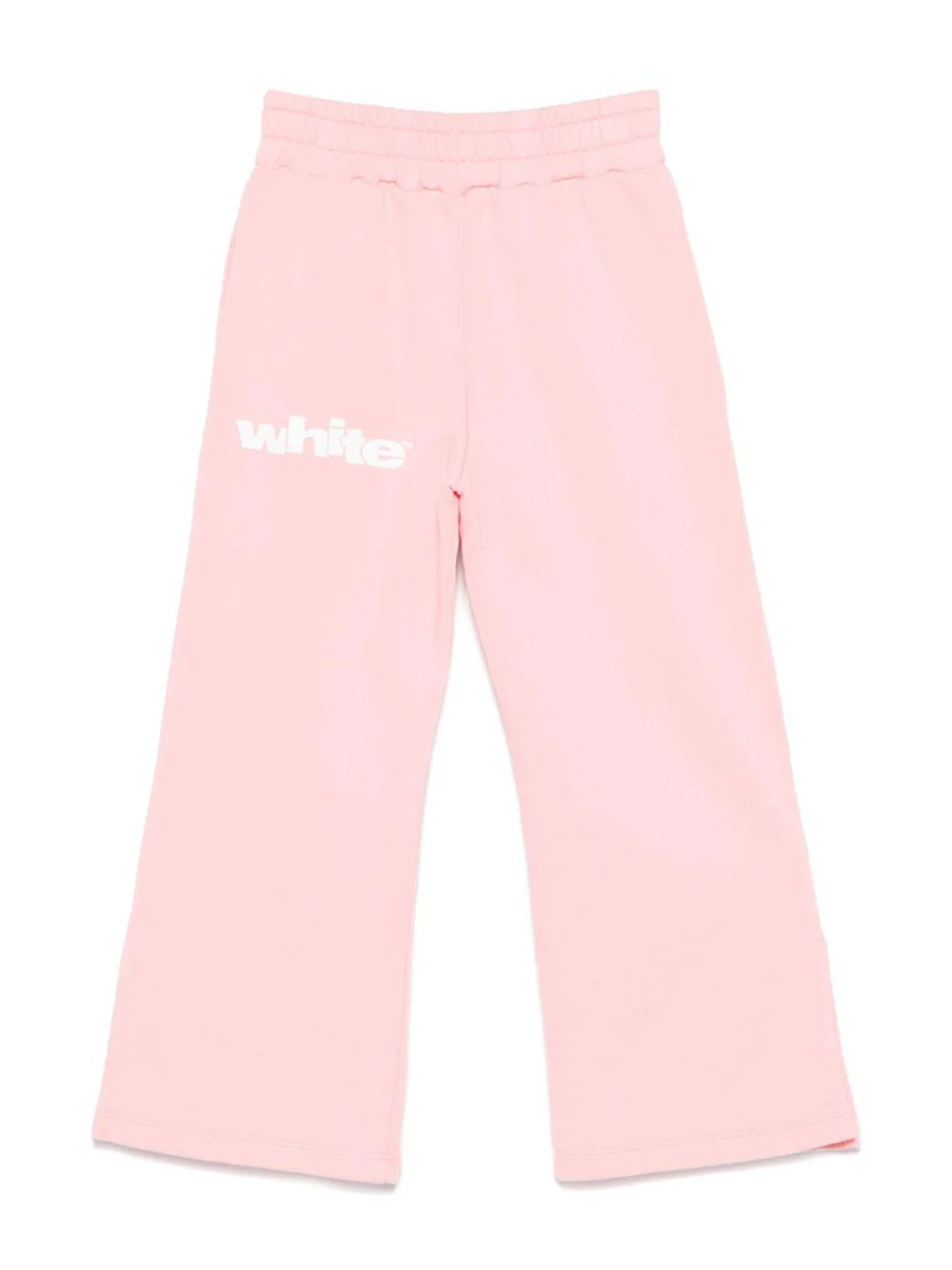Pantaloni da tuta grafici per bambina Off-White Kids rosa con due tasche laterali - Image 2